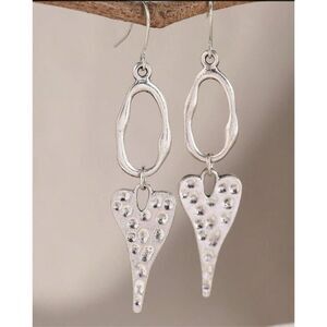Hammered Heart Earrings